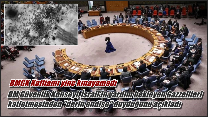 BM Güvenlik Konseyi, İsrail’in yardım bekleyen Gazzelileri katletmesinden ”derin endişe” duyduğunu açıkladı