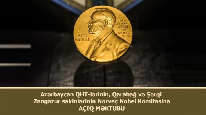 Azərbaycan QHT-ləri, Qarabağ və Şərqi Zəngəzur sakinləri Norveç Nobel Komitəsinə açıq məktub ünvanlayıblar