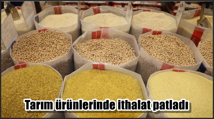 Tarım ürünlerinde ithalat patladı