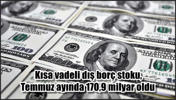 Kısa vadeli dış borç stoku, Temmuz ayında 170,9 milyar oldu