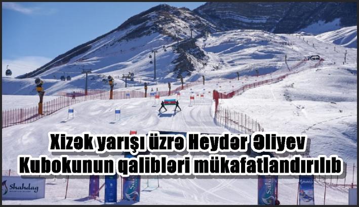 Xizək yarışı üzrə Heydər Əliyev Kubokunun qalibləri mükafatlandırılıb