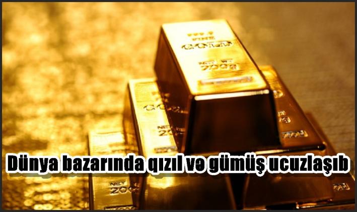 Dünya bazarında qızıl və gümüş ucuzlaşıb