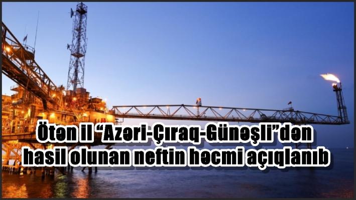 Ötən il “Azəri-Çıraq-Günəşli”dən hasil olunan neftin həcmi açıqlanıb