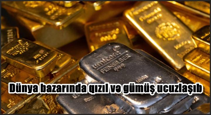 Dünya bazarında qızıl və gümüş ucuzlaşıb