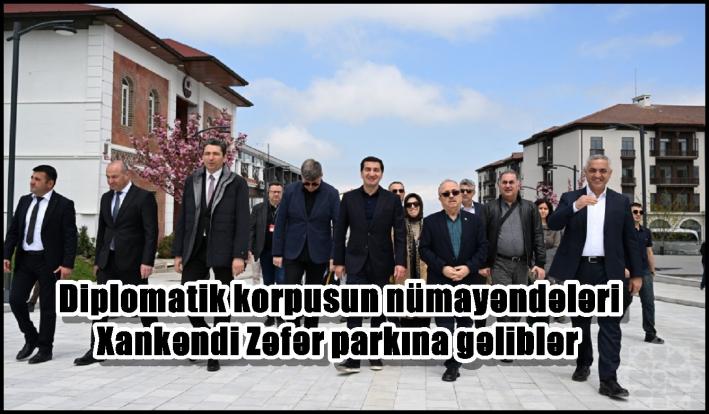 Diplomatik korpusun nümayəndələri Xankəndi Zəfər parkına gəliblər