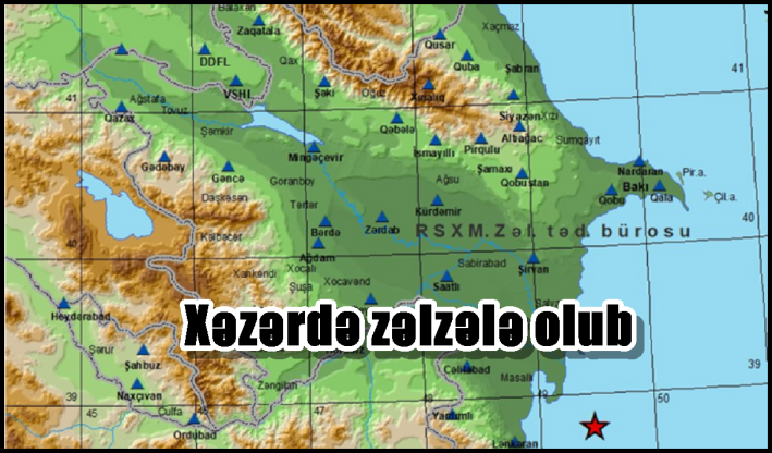 Xəzərdə zəlzələ olub