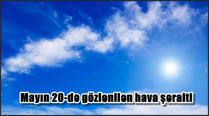 Mayın 20-də gözlənilən hava şəraiti