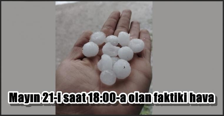 Mayın 21-i saat 18:00-a olan faktiki hava