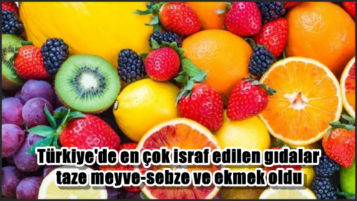 Türkiye’de en çok israf edilen gıdalar taze meyve-sebze ve ekmek oldu