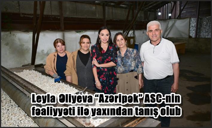 Leyla Əliyeva “Azəripək” ASC-nin fəaliyyəti ilə yaxından tanış olub