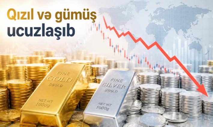 Qızıl və gümüş ucuzlaşıb