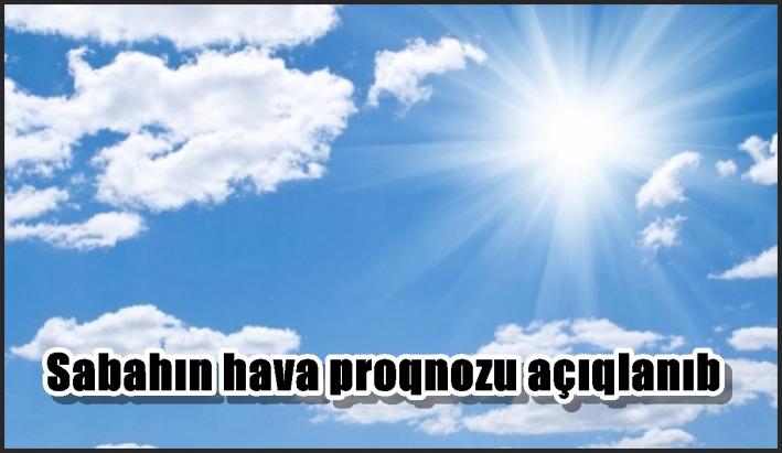 Sabahın hava proqnozu açıqlanıb*...*.
